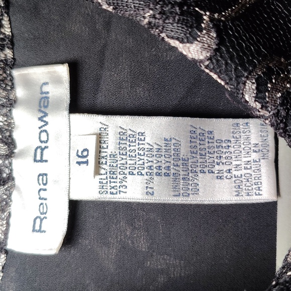 Rena Rowan Vintage Black and Silver Floral Blazer And Blouse - Picture 11 of 12